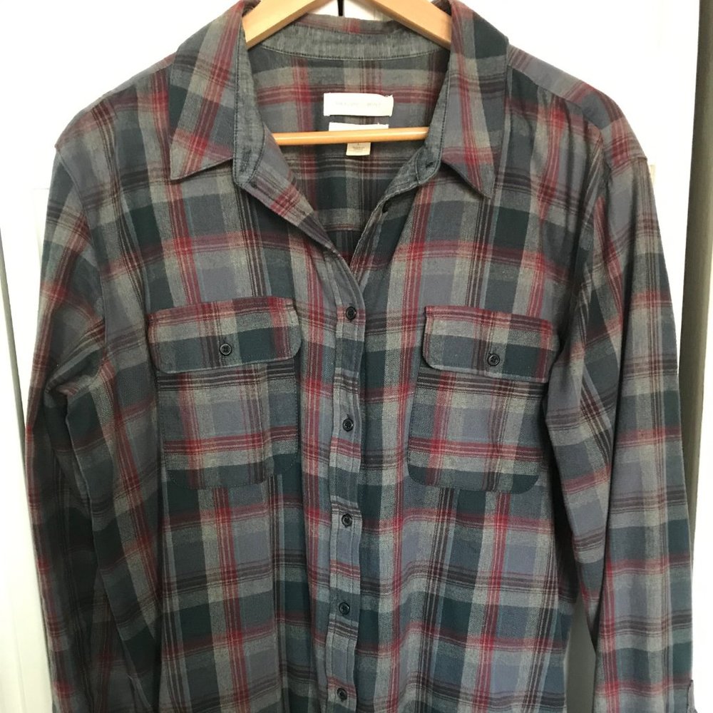 Treasure & Bond Boyfriend Cut Flannel-Size M